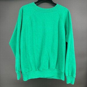 Vintage 90s USA Made Original Pannill Raglan Green Crewneck Sweatshirt Large